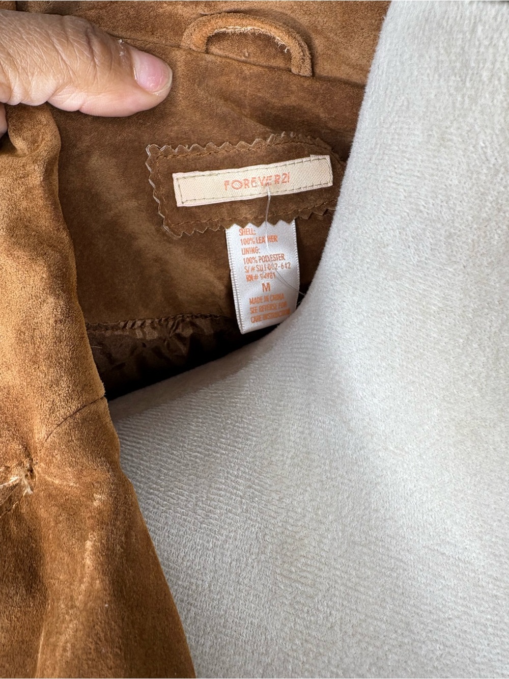 Forever 21 Tan Suede Button-Front Blazer - Picture 3 of 3